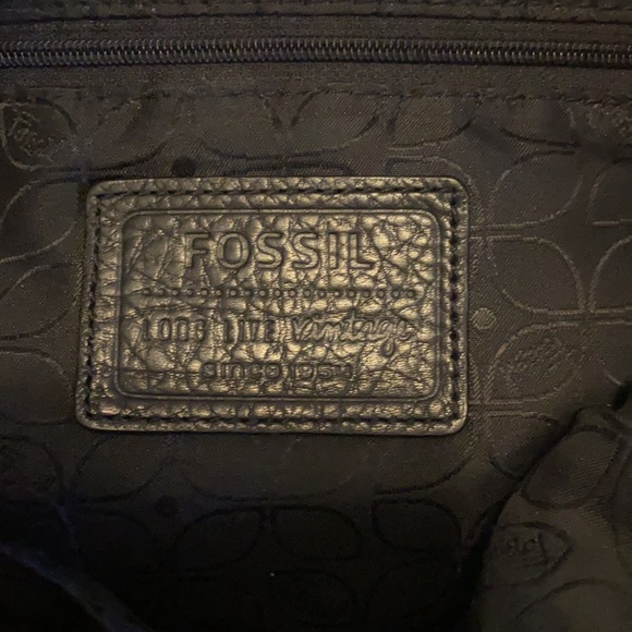 Super Clean Vintage Fossil Leather Handbag - Picture 8 of 11